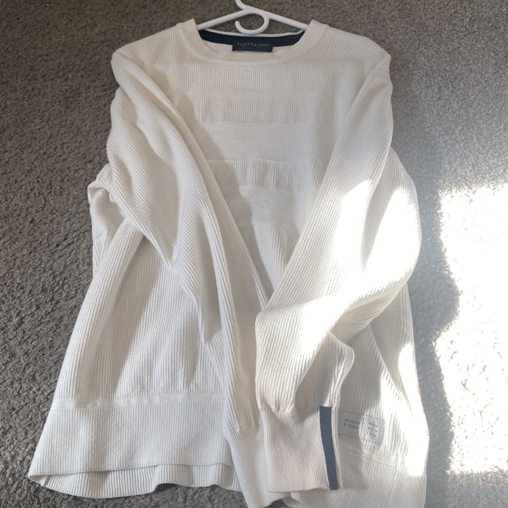 Scotch and soda white sweatshirt awesome pattern